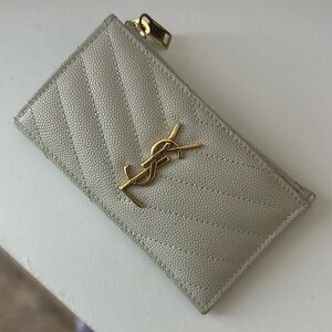 Ysl zipped card wallet